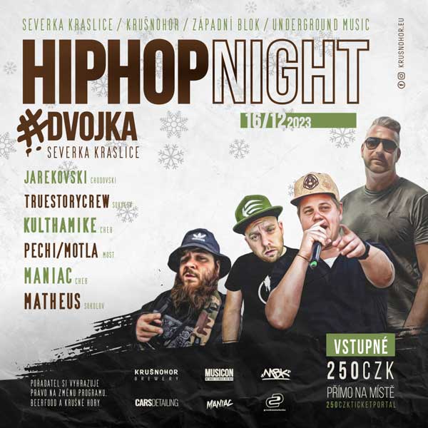 Vánoční HipHop Night Krušnohor TICKETPORTAL Vstupenky na Dosah