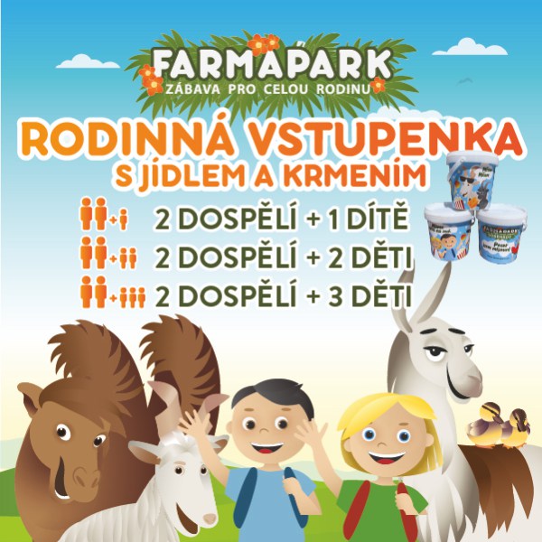 Farmapark Soběhrdy - Rodinná vstupenka 2024