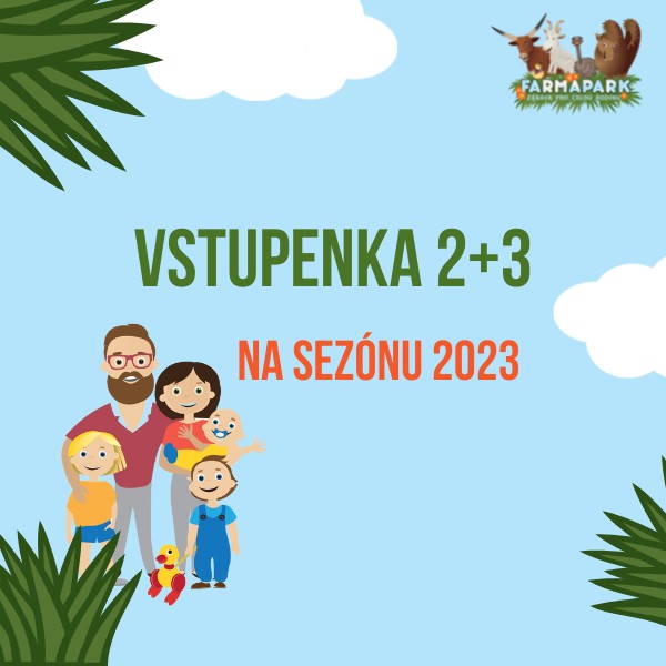 Farmapark Soběhrdy – Dárková vstupenka 2+3 (elektronická)