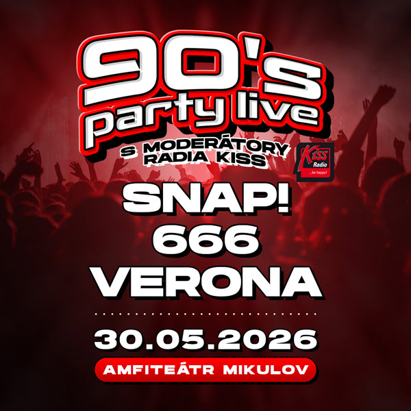 90’s PARTY LIVE Mikulov s moderátory Radia KISS