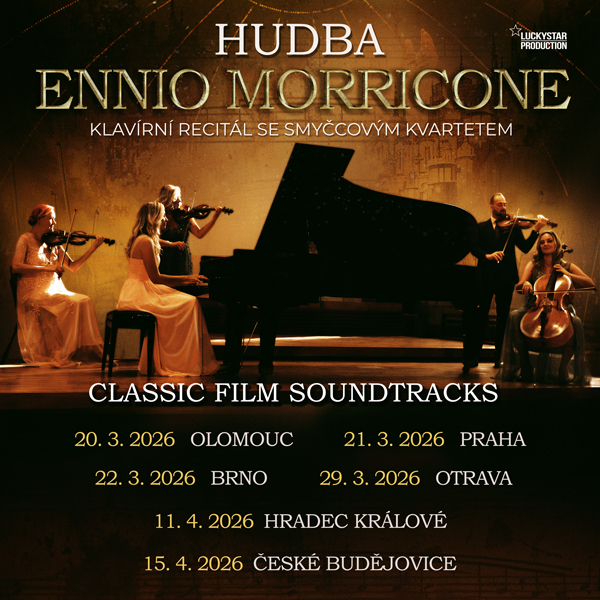 Hudba ENNIO MORRICONE Klavírní recitál se smyčcovým kvartetem