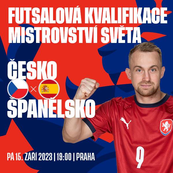 Futsalová kvalifikace MS - Česko - Španělsko
