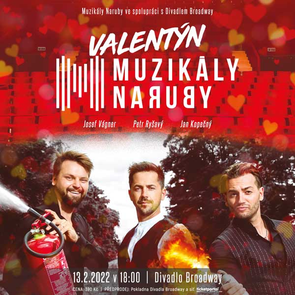 MUZIKÁLY NARUBY – Valentýnský koncert  - J.Vágner, J.Kopečný, P.Ryšavý