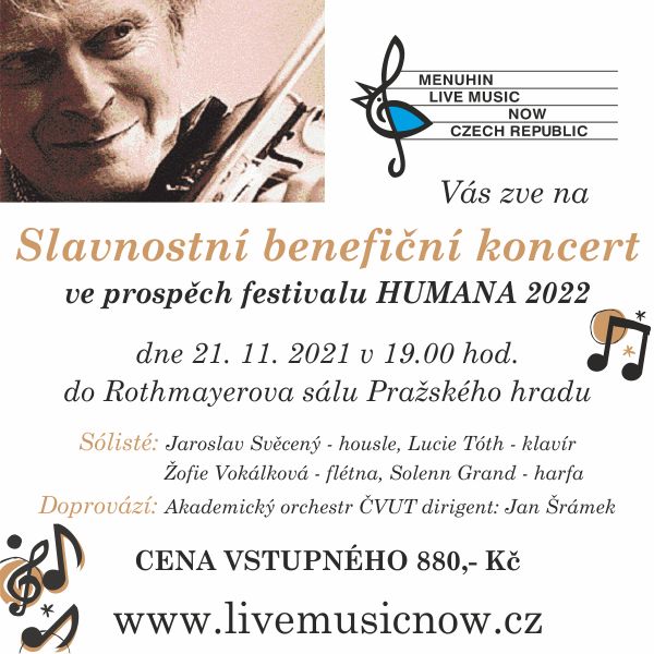 Slavnostní koncert pro festival HUMANA 2022