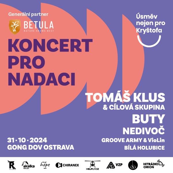 KONCERT PRO NADACI - TOMÁŠ KLUS, BUTY, NEDIVOČ