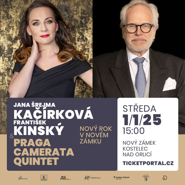 Jana Šrejma Kačírková, František Kinský, Praga Camerata Quintet: Nový rok v Novém zámku