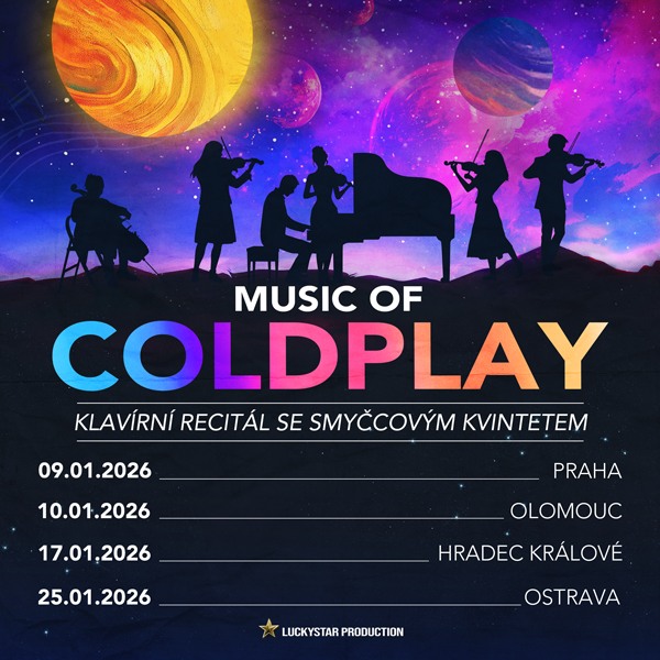 Music of COLDPLAY – Klavírní recitál se smyčcovým kvintetem