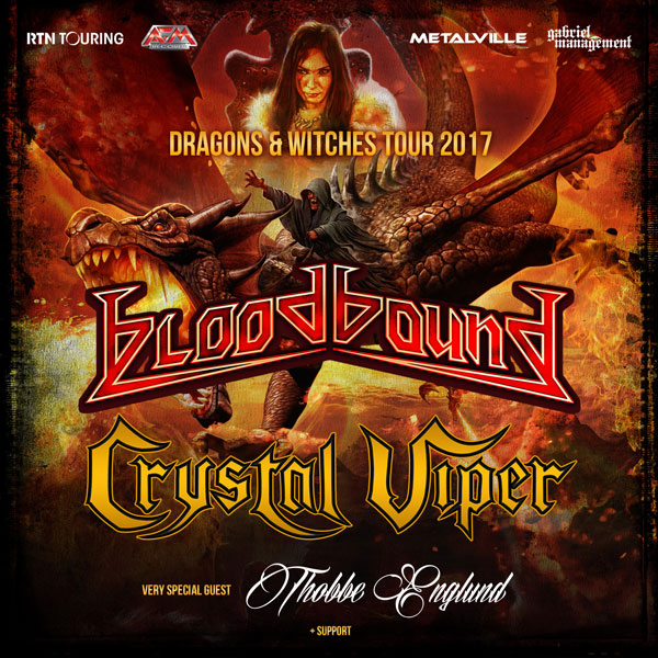 BLOODBOUND (Swe): Dragons & Witches Tour 2017